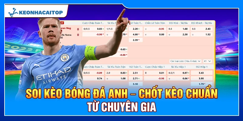 Soi Kèo Bóng Đá Anh – Chốt Kèo Chuẩn Từ Chuyên Gia